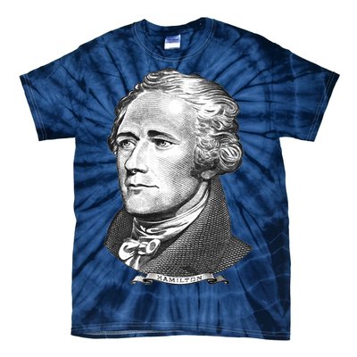 Alexander Hamilton Big Face Portrait A. Ham Tie-Dye T-Shirt