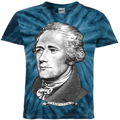 Alexander Hamilton Big Face Portrait A. Ham Kids Tie-Dye T-Shirt