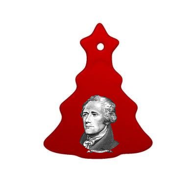 Alexander Hamilton Big Face Portrait A. Ham Ceramic Tree Ornament