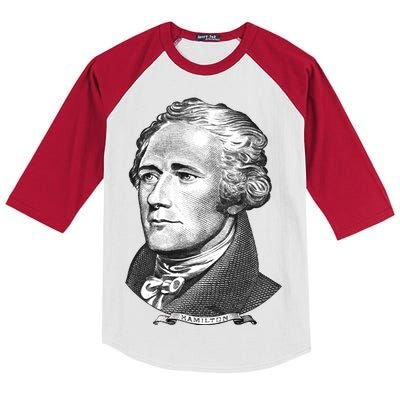 Alexander Hamilton Big Face Portrait A. Ham Kids Colorblock Raglan Jersey