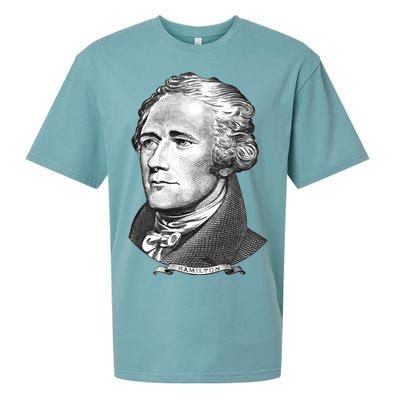 Alexander Hamilton Big Face Portrait A. Ham Sueded Cloud Jersey T-Shirt