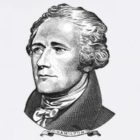 Alexander Hamilton Big Face Portrait A. Ham Garment-Dyed Sweatshirt