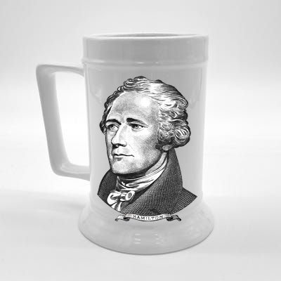 Alexander Hamilton Big Face Portrait A. Ham Beer Stein