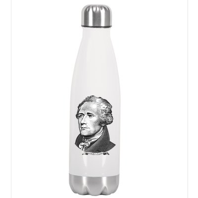 Alexander Hamilton Big Face Portrait A. Ham Stainless Steel Insulated Water Bottle