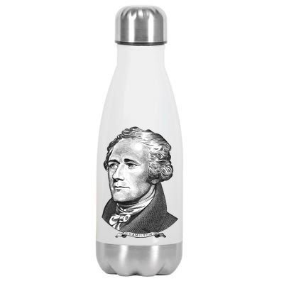 Alexander Hamilton Big Face Portrait A. Ham Stainless Steel Insulated Water Bottle