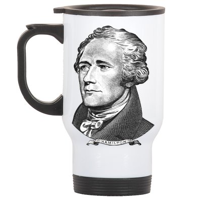 Alexander Hamilton Big Face Portrait A. Ham Stainless Steel Travel Mug