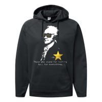 Alexander Hamilton Fall For Everything Performance Fleece Hoodie