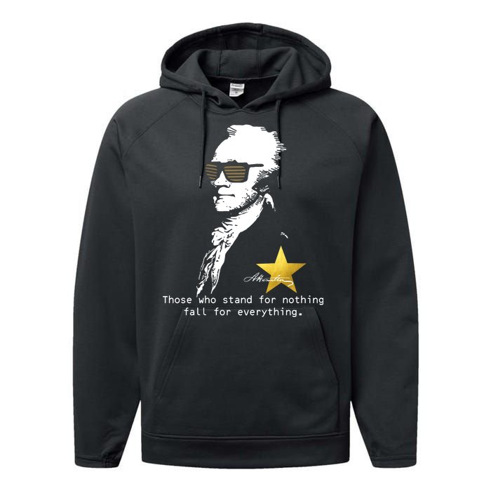 Alexander Hamilton Fall For Everything Performance Fleece Hoodie