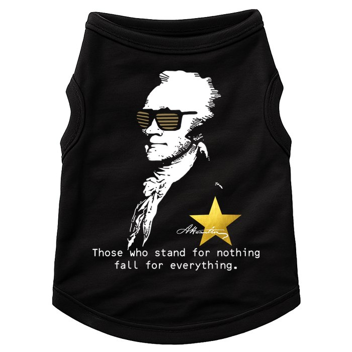 Alexander Hamilton Fall For Everything Doggie Tank