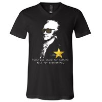 Alexander Hamilton Fall For Everything V-Neck T-Shirt