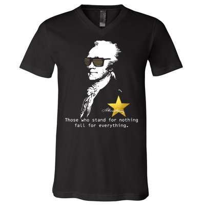 Alexander Hamilton Fall For Everything V-Neck T-Shirt