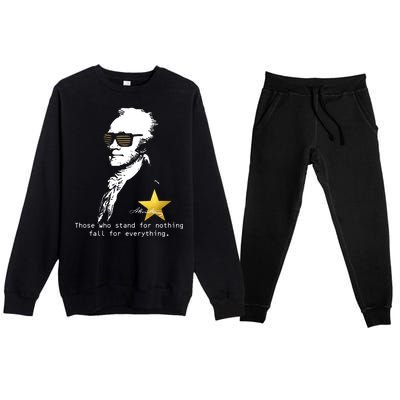 Alexander Hamilton Fall For Everything Premium Crewneck Sweatsuit Set