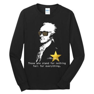 Alexander Hamilton Fall For Everything Tall Long Sleeve T-Shirt