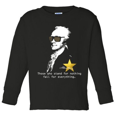 Alexander Hamilton Fall For Everything Toddler Long Sleeve Shirt