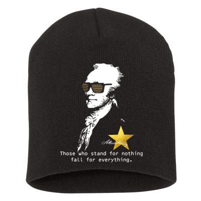 Alexander Hamilton Fall For Everything Short Acrylic Beanie