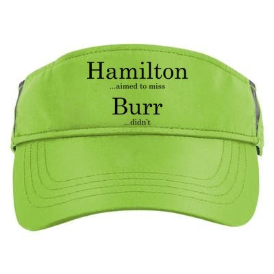 Alexander Hamilton Fan He Aimed To Miss Burr Didn't Adult Drive Performance Visor