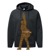 Alexander Hamilton Golden Statue Performance Fleece Hoodie