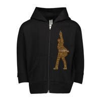 Alexander Hamilton Golden Statue Toddler Zip Fleece Hoodie