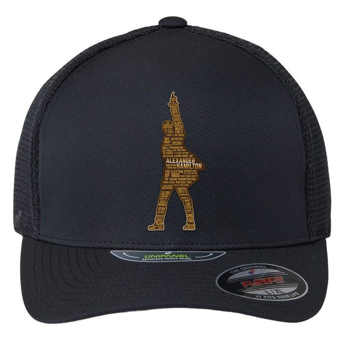 Alexander Hamilton Golden Statue Flexfit Unipanel Trucker Cap