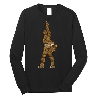 Alexander Hamilton Golden Statue Long Sleeve Shirt