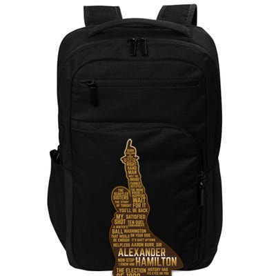 Alexander Hamilton Golden Statue Impact Tech Backpack