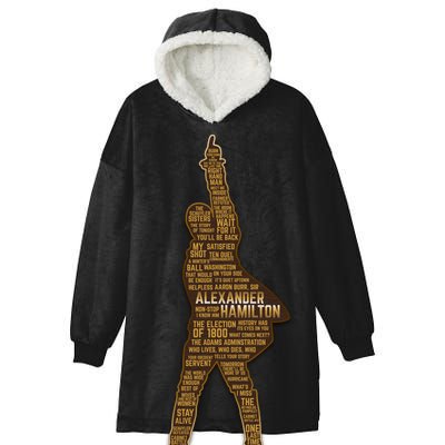 Alexander Hamilton Golden Statue Hooded Wearable Blanket