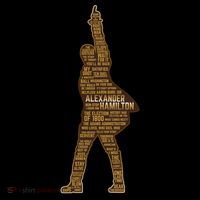 Alexander Hamilton Golden Statue Button