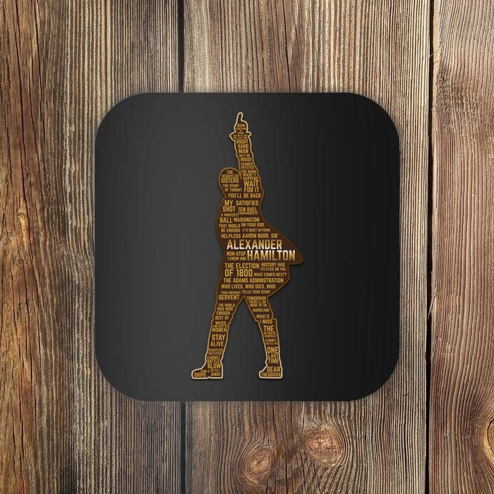 Alexander Hamilton Golden Statue Coaster