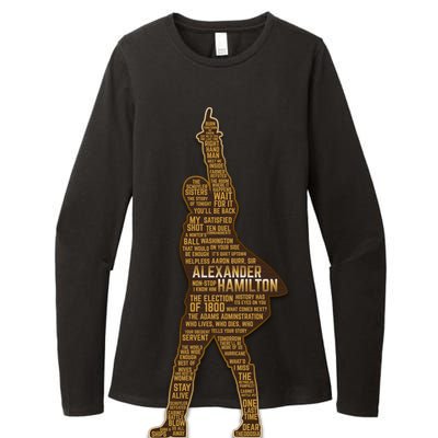 Alexander Hamilton Golden Statue Womens CVC Long Sleeve Shirt