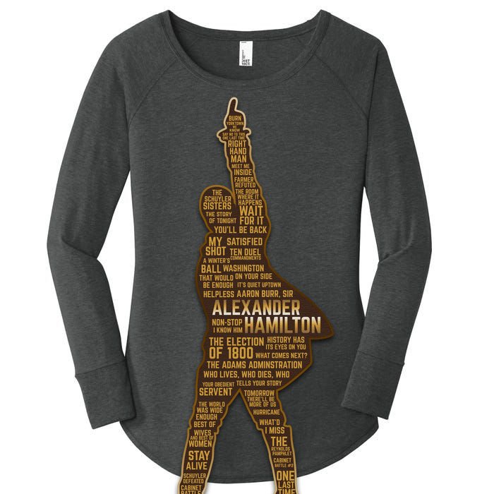 Alexander Hamilton Golden Statue Women's Perfect Tri Tunic Long Sleeve Shirt