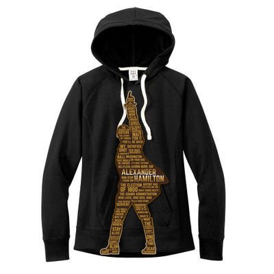 Alexander Hamilton Golden Statue Women's Fleece Hoodie