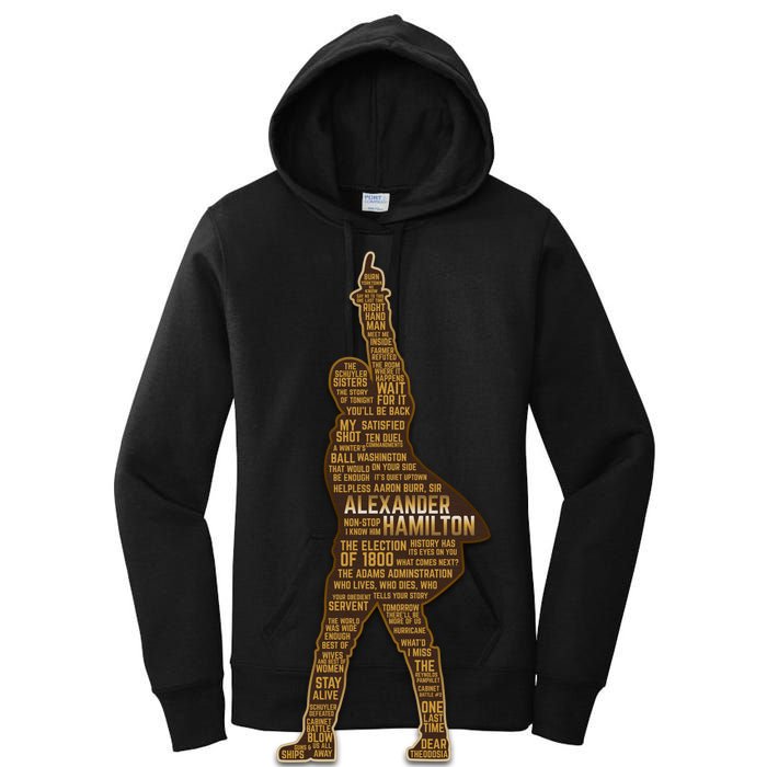 Alexander Hamilton Golden Statue Women's Pullover Hoodie