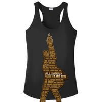 Alexander Hamilton Golden Statue Ladies PosiCharge Competitor Racerback Tank