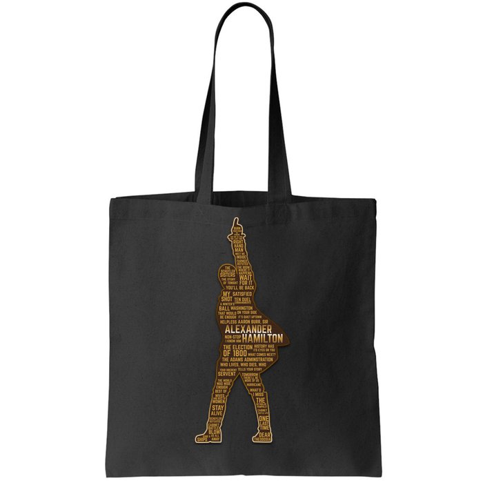 Alexander Hamilton Golden Statue Tote Bag