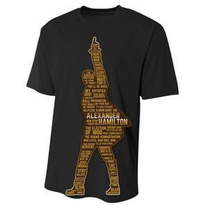 Alexander Hamilton Golden Statue Performance Sprint T-Shirt