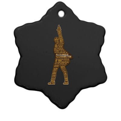 Alexander Hamilton Golden Statue Ceramic Star Ornament