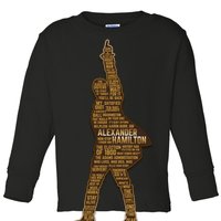 Alexander Hamilton Golden Statue Toddler Long Sleeve Shirt