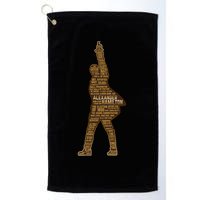 Alexander Hamilton Golden Statue Golf Towel