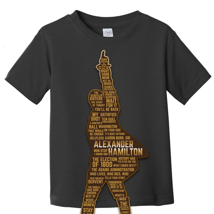 Alexander Hamilton Golden Statue Toddler T-Shirt