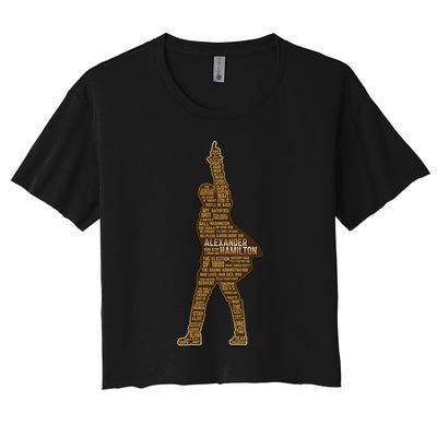 Alexander Hamilton Golden Statue Crop Top