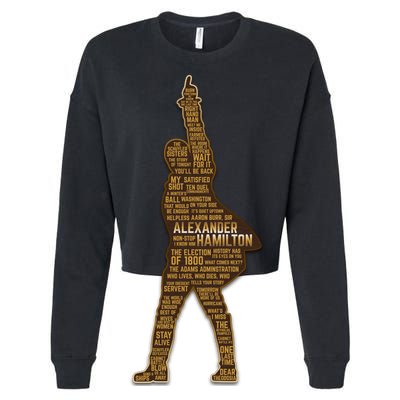 Alexander Hamilton Golden Statue Cropped Pullover Crew