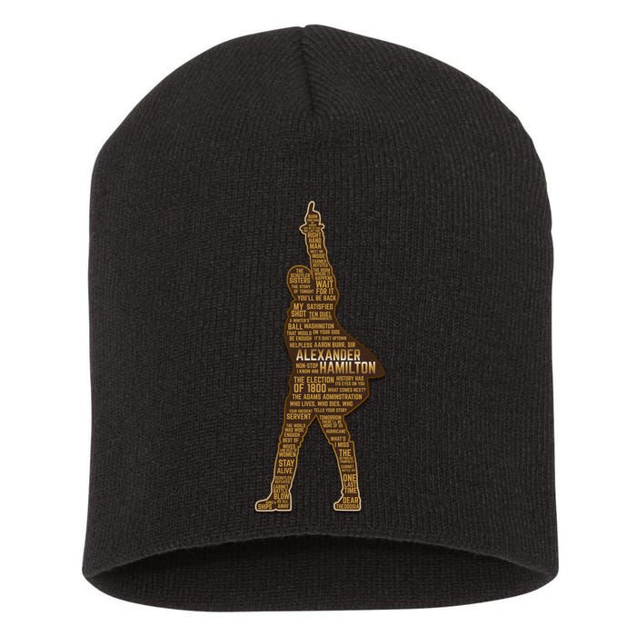 Alexander Hamilton Golden Statue Short Acrylic Beanie