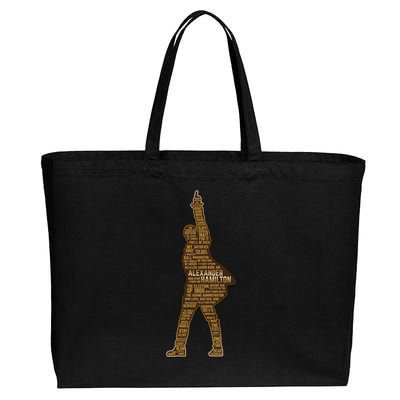 Alexander Hamilton Golden Statue Cotton Canvas Jumbo Tote