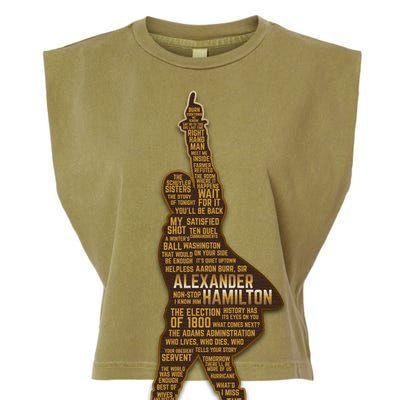 Alexander Hamilton Golden Statue Garment-Dyed Women's Muscle Tee