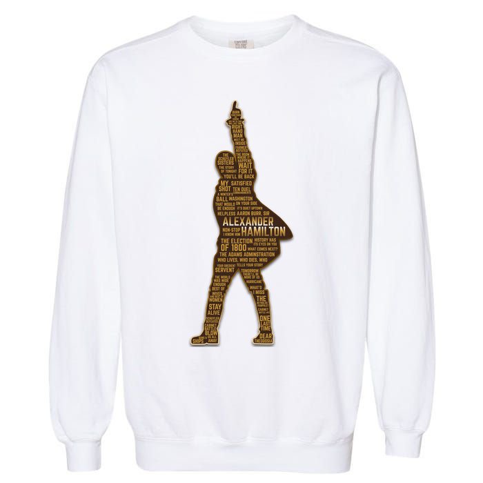 Alexander Hamilton Golden Statue Garment-Dyed Sweatshirt
