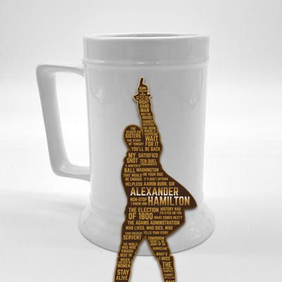 Alexander Hamilton Golden Statue Beer Stein