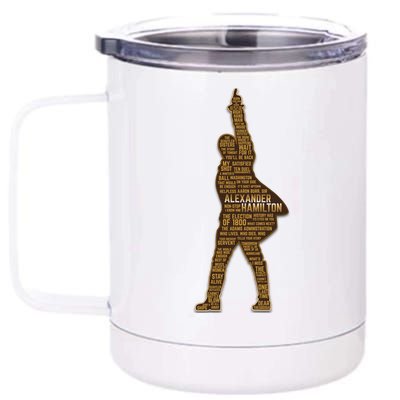 Alexander Hamilton Golden Statue 12 oz Stainless Steel Tumbler Cup