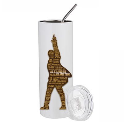 Alexander Hamilton Golden Statue Stainless Steel Tumbler