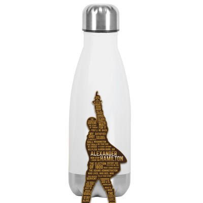 Alexander Hamilton Golden Statue Stainless Steel Insulated Water Bottle