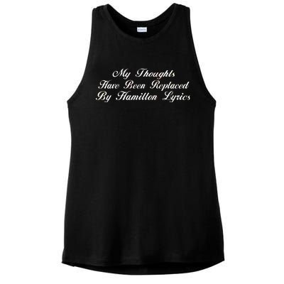 Alexander Hamilton Lyrics Ladies PosiCharge Tri-Blend Wicking Tank